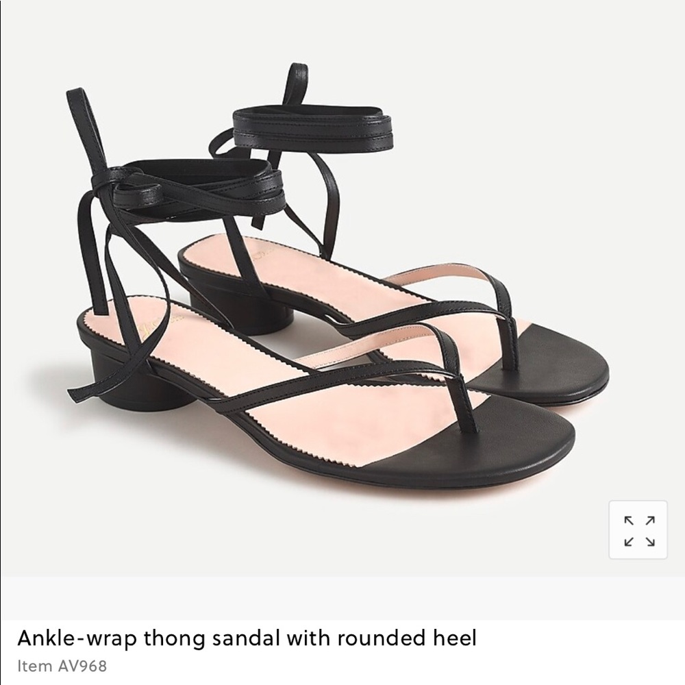 New in Box J. Crew Leather Ankle Tie Thong Sandals